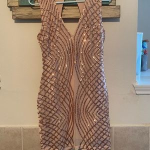 Open Back Sequin Dress